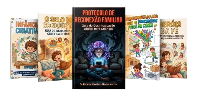 Mockup do Protocolo de Reconexão Familiar e e-books bônus